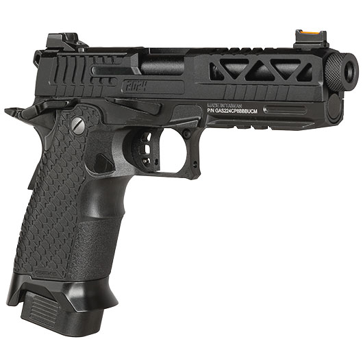 G&G 2024 CP Custom Airsoftpistole Hi-Capa Vollmetall GBB 6mm BB schwarz - Set mit 2 Magazinen / Pistolenkoffer Bild 7