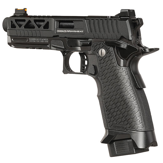 G&G 2024 CP Custom Airsoftpistole Hi-Capa Vollmetall GBB 6mm BB schwarz - Set mit 2 Magazinen / Pistolenkoffer Bild 8