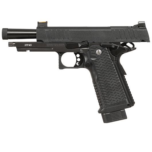 G&G STP45 Airsoftpistole Hi-Capa mit Polymer-Schlitten / Metallrahmen GBB 6mm BB schwarz Bild 2