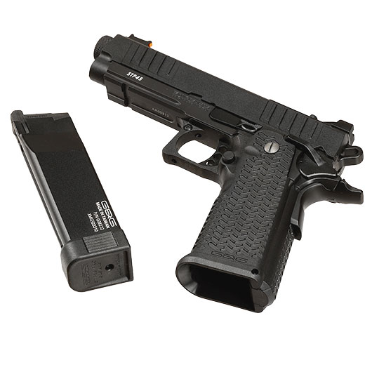 G&G STP45 Airsoftpistole Hi-Capa mit Polymer-Schlitten / Metallrahmen GBB 6mm BB schwarz Bild 6