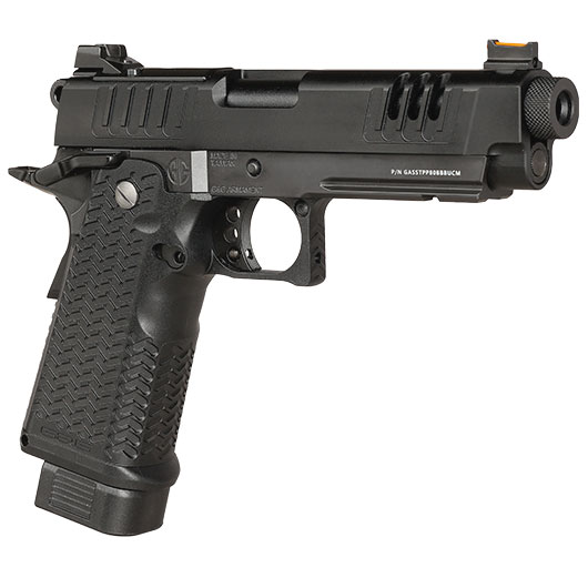 G&G STP45 Pro 8 Zoll Airsoftpistole Hi-Capa Vollmetall GBB 6mm BB schwarz - Set mit 2 Magazinen / Pistolenkoffer Bild 7