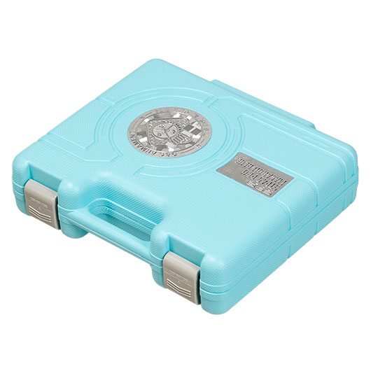 G&G STP45 Pro 8 Zoll Airsoftpistole Hi-Capa Vollmetall GBB 6mm BB Macaron Blue Edition - Set mit 2 Magazine / Pistolenkoffer Bild 10