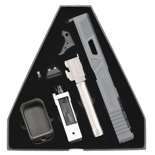 RWA Agency Arms Urban Combat CNC Aluminium Schlitten Set f. TM G17 / WE G17 GBB Pistolen Cerakote Agency grau