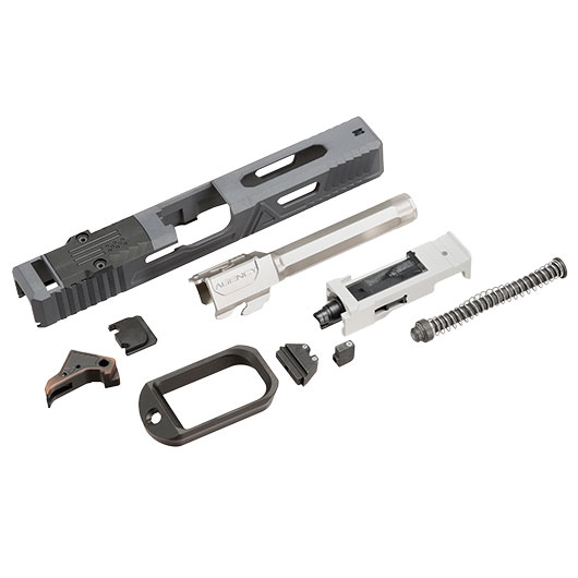 RWA Agency Arms Urban Combat CNC Aluminium Schlitten Set f. TM G17 / WE G17 GBB Pistolen Cerakote Agency grau Bild 1