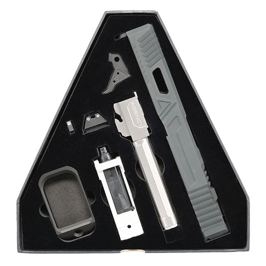RWA Agency Arms Urban Combat CNC Aluminium Schlitten Set f. TM G17 / WE G17 GBB Pistolen schwarz
