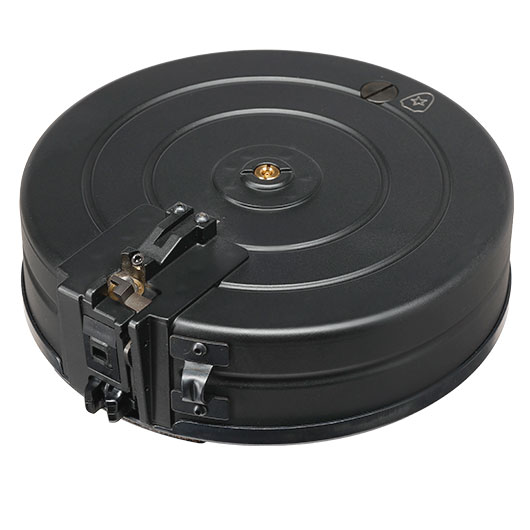VFC PPSH-41 GBB Trommelmagazin Mid-Cap 120 Schuss schwarz - Softairgas-Version - Komplettset Bild 5