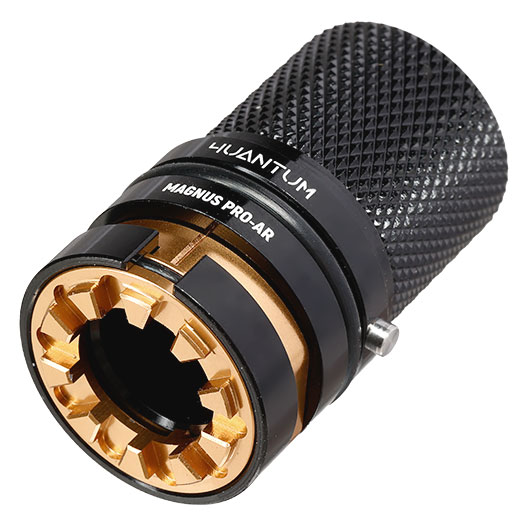 4UANTUM Magnus Pro AR TDC CNC Aluminium Hop-Up Chamber f. GHK / VFC M4 GBB Gewehre schwarz Bild 1
