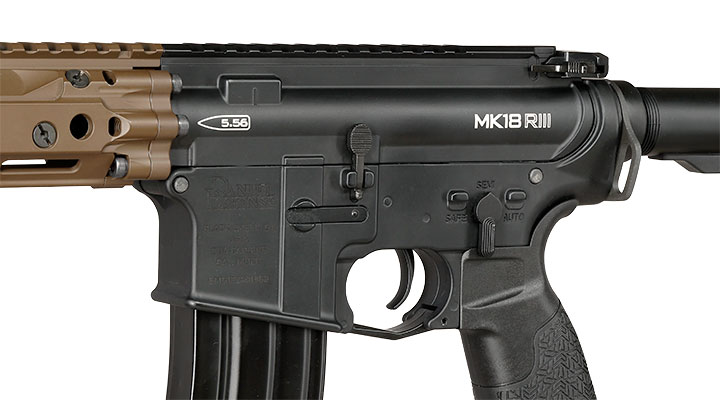 ICS / EMG Daniel Defense MK18 RIII Vollmetall SSS-Mosfet 3.0 S-AEG 6mm BB Dualtone Bild 8