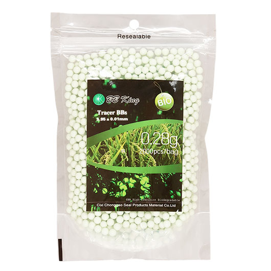 BB King Glow In Dark High Precision Tracer BIO BBs 0,28g 2.000er Beutel grn