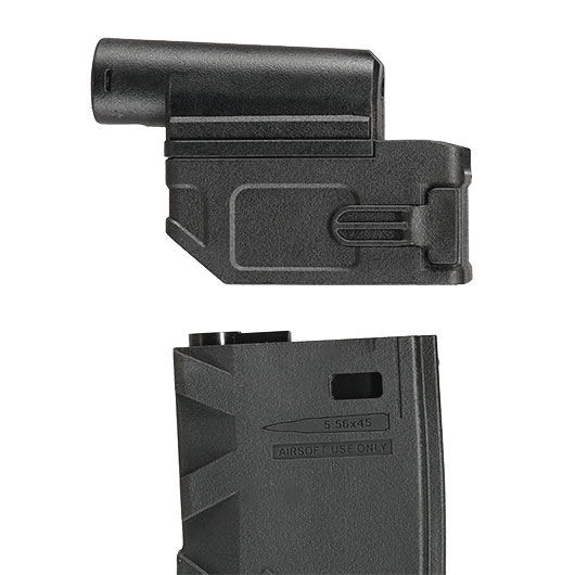 BattleAxe M4 / M16 S-AEG Magazinadapter f. Tokyo Marui kompatible M870 Shotguns schwarz Bild 7