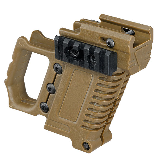 WoSport Pistol Carbine Kit fr G17 / G18 / G22 / G34 GBB Pistolen tan Bild 1