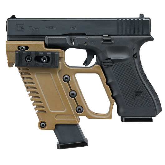 WoSport Pistol Carbine Kit fr G17 / G18 / G22 / G34 GBB Pistolen tan Bild 7