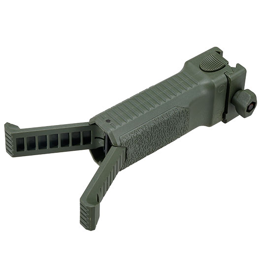 WoSport Tactical Bipod Frontgriff 2.0 mit integriertem Zweibein f. 20 - 22mm Schienen oliv Bild 11