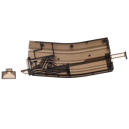 Delta Armory M4 Magazin Style Speedloader fr 470 BBs rauch-transparent Bild 4