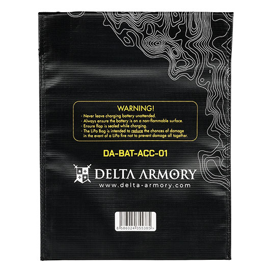 Delta Armory LiPo Safety Bag Large 23 x 30 cm Feuerfeste Sicherheitstasche schwarz Bild 1