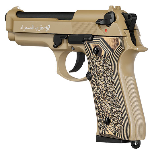 KLI M92 Sahara Limited Edition Vollmetall GBB 6mm BB Desert Tan - G10 Grip Edition Bild 10