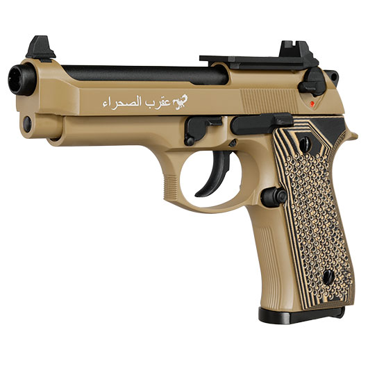 KLI M92 Optic Ready Sahara Limited Edition Vollmetall GBB 6mm BB Desert Tan - G10 Grip Edition
