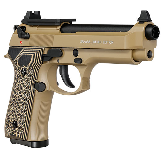 KLI M92 Optic Ready Sahara Limited Edition Vollmetall GBB 6mm BB Desert Tan - G10 Grip Edition Bild 9