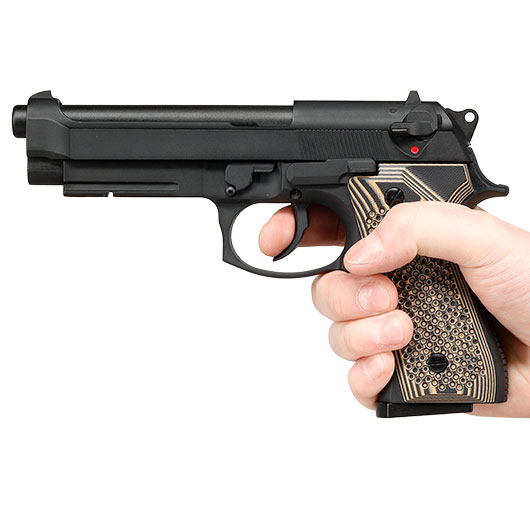 KLI M92A1 Vollmetall GBB 6mm BB schwarz - G10 Grip Edition Bild 11