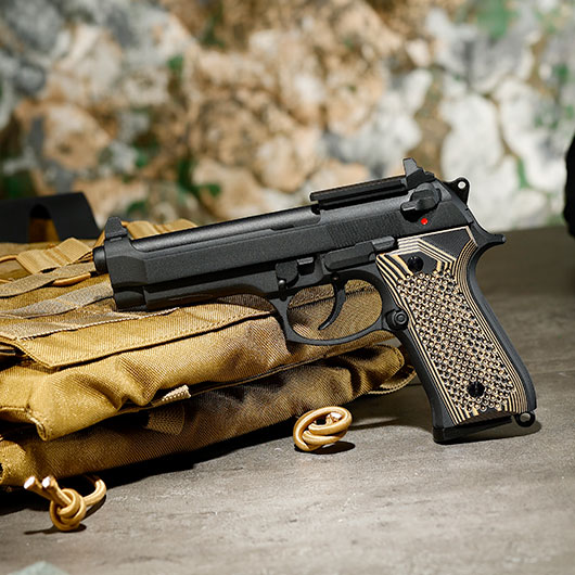 KLI M92 Optic Ready Vollmetall GBB 6mm BB schwarz - G10 Grip Edition Bild 1