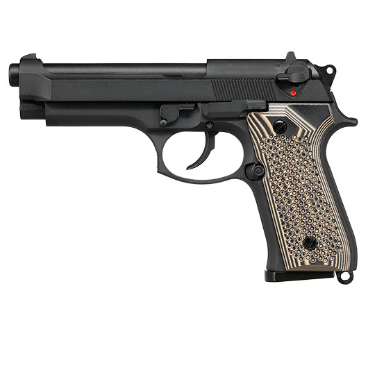 KLI M92 Vollmetall GBB 6mm BB schwarz - G10 Grip Edition Bild 2