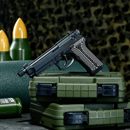 KLI M92A3 Vollmetall GBB 6mm BB schwarz - G10 Grip Edition Bild 1