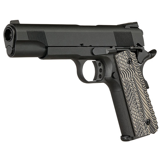 KLI M1911 MEU Vollmetall GBB 6mm BB schwarz - G10 Grip Edition