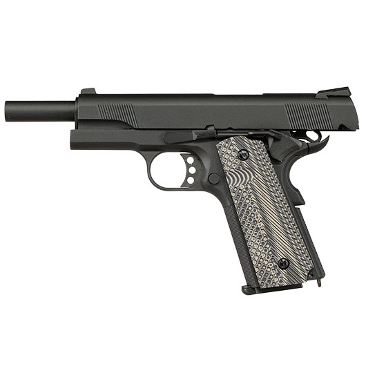 KLI M1911 MEU Vollmetall GBB 6mm BB schwarz - G10 Grip Edition Bild 4