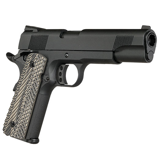 KLI M1911 MEU Vollmetall GBB 6mm BB schwarz - G10 Grip Edition Bild 9