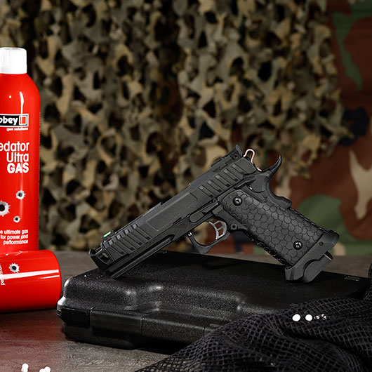 KLI Hi-Capa 4.3 Troika MK2 Vollmetall GBB 6mm BB schwarz Bild 1