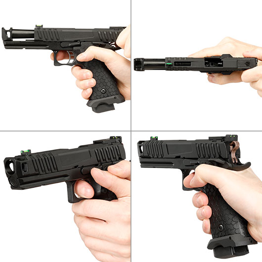 KLI Hi-Capa 4.3 Troika MK2 Vollmetall GBB 6mm BB schwarz Bild 8