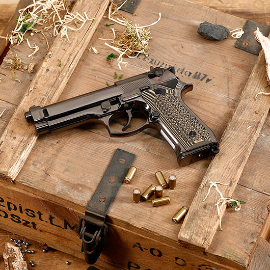 KLI M92 Fusion Vollmetall GBB 6mm BB Platinum Blackchrome-Finish - G10 Grip Edition Bild 1