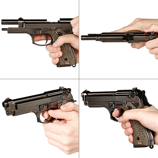 KLI M92 Fusion Vollmetall GBB 6mm BB Platinum Blackchrome-Finish - G10 Grip Edition Bild 8