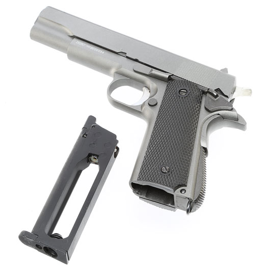 Ersatzteilset Well M1911A1 Vollmetall CO2 Blowback 6mm BB grau inkl. Koffer Bild 6