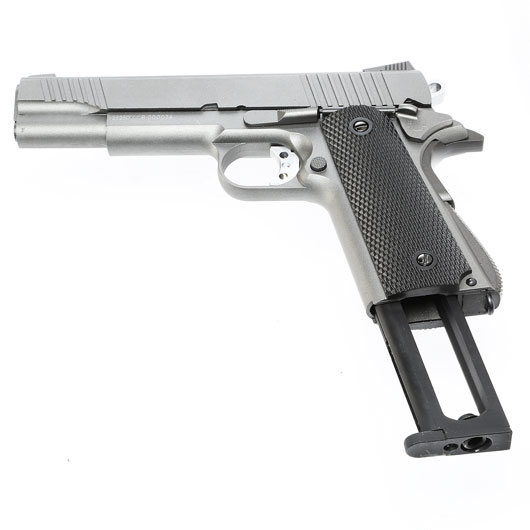 Well M1911 Vollmetall CO2 Blowback 6mm BB grau inkl. Koffer Bild 5