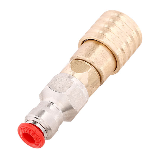 Mancraft QD Fitting weiblich mit 4mm Macroline HPA-Adapter silber - US Version Bild 2