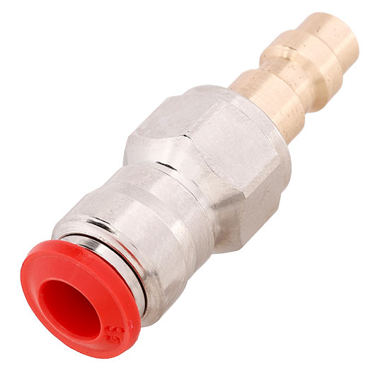 Mancraft QD Fitting mnnlich mit 6mm Macroline HPA-Adapter silber - US Version Bild 2