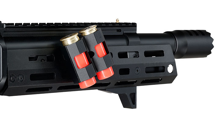 Golden Eagle M1887 Tactical Shorty Gas Lever Action mit Hlsenauswurf 6mm BB schwarz - Echtholz Version Bild 9