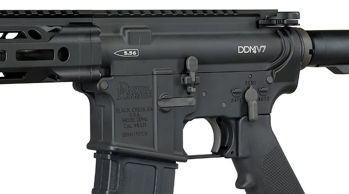 GHK Daniel Defense DDM4 V7 10,3 Zoll MFR 9.0 Vollmetall Gas-Blow-Back 6mm BB schwarz - Version 3 Bild 7