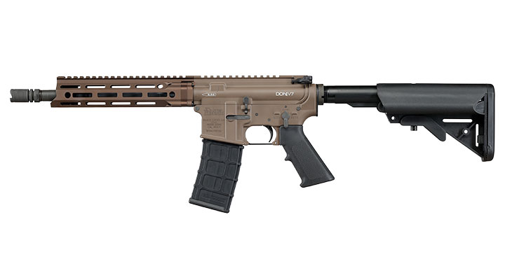GHK Daniel Defense DDM4 V7 10,3 Zoll MFR 9.0 Vollmetall Gas-Blow-Back 6mm BB tan - Version 3 Bild 1
