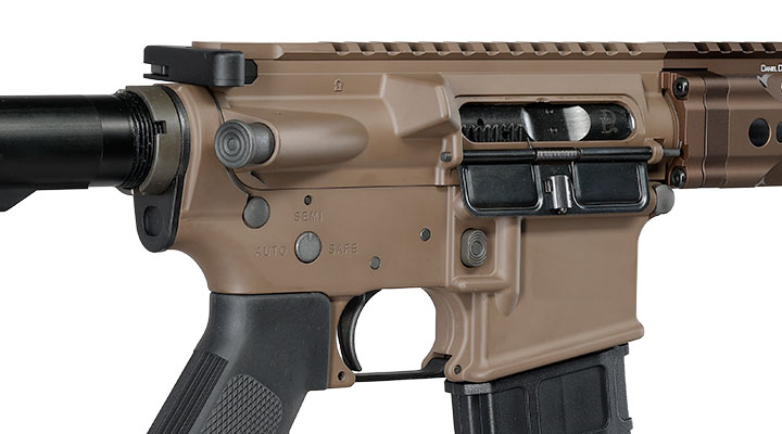 GHK Daniel Defense DDM4 V7 10,3 Zoll MFR 9.0 Vollmetall Gas-Blow-Back 6mm BB tan - Version 3 Bild 8