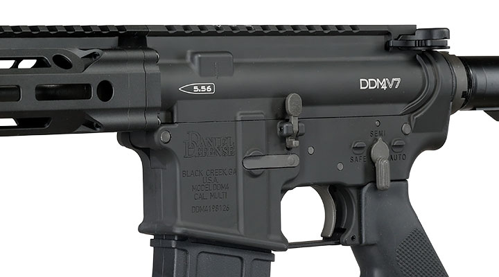 GHK Daniel Defense DDM4 V7 14,5 Zoll MFR 13.5 Vollmetall Gas-Blow-Back 6mm BB schwarz - Version 3 Bild 7