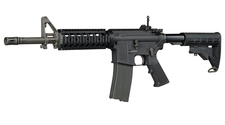 GHK Colt M4 RIS 12.5 Zoll Vollmetall Gas-Blow-Back 6mm BB schwarz - Version 3