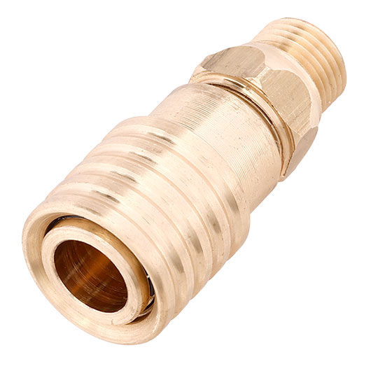 Mancraft QD Fitting weiblich mit HPA-Adapter G 1/8 Zoll Auengewinde gold - US Version