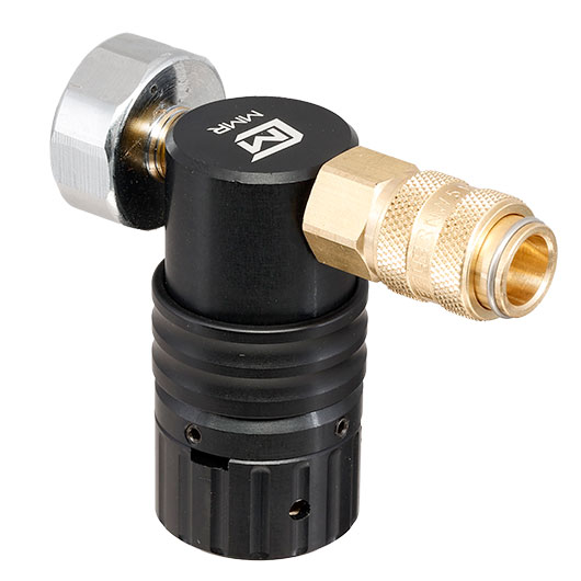 Mancraft MMR HPA Regulator m. seitlicher EU Schnellkupplung / Druckmanometer schwarz Bild 4