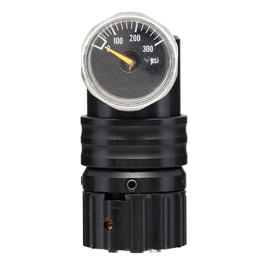 Mancraft MMR HPA Regulator m. seitlicher EU Schnellkupplung / Druckmanometer schwarz Bild 5