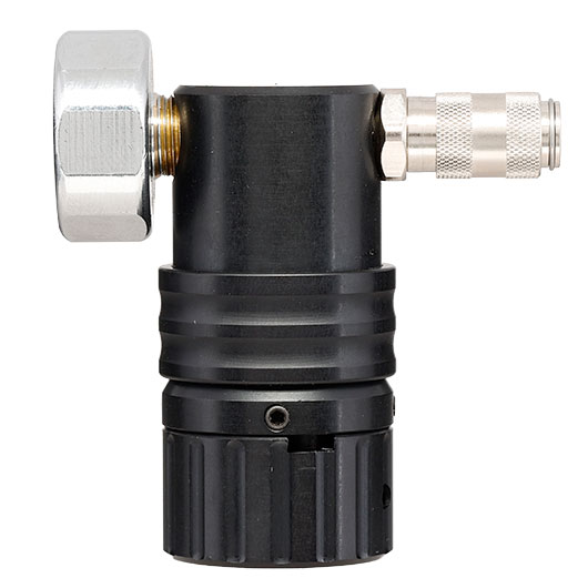 Mancraft MMR HPA Regulator m. seitlicher 4 mm EU Schnellkupplung / Druckmanometer schwarz Bild 7