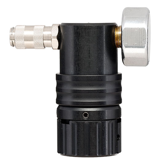 Mancraft MMR HPA Regulator m. seitlicher 4 mm EU Schnellkupplung / Druckmanometer schwarz Bild 8