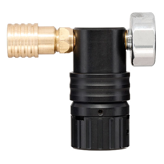 Mancraft MMR HPA Regulator m. seitlicher US Schnellkupplung / Druckmanometer schwarz Bild 8