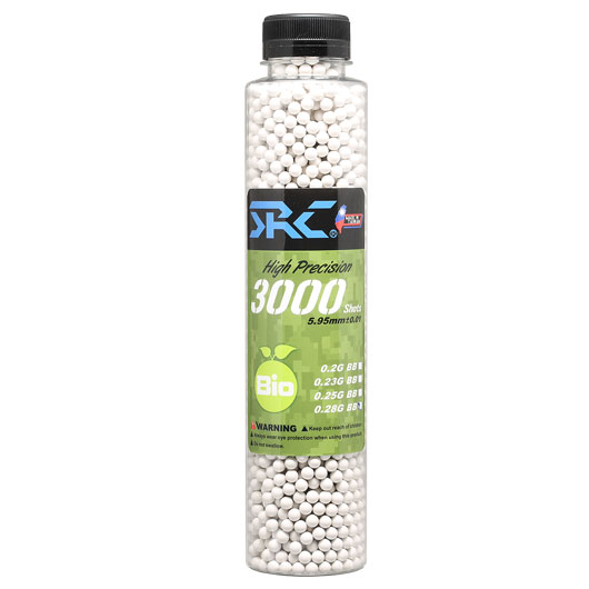 SRC High Precision Perfect Bio BBs 0,28g 3.000er Flasche weiss